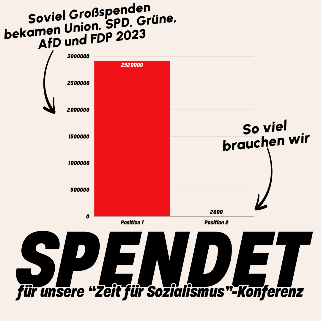 Spendet für das bundesweite Treffen von Jugend für Sozialismus!